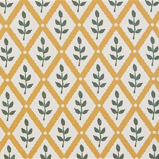 Lattice Leaf - Ochre, Lichen - Cut Lengths