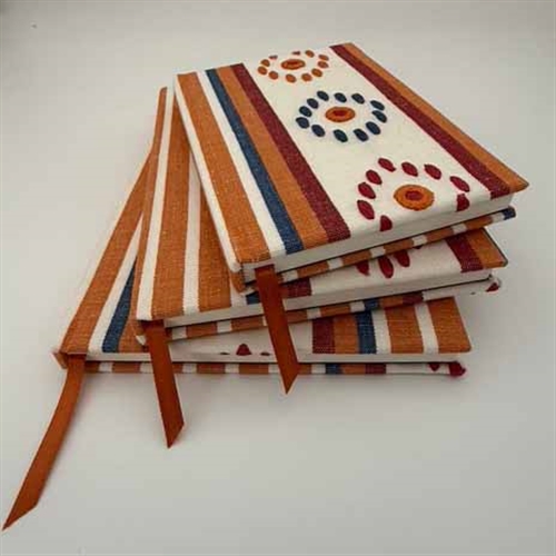 Malmo Notebook - Carrot, Cornflower, Cranberry