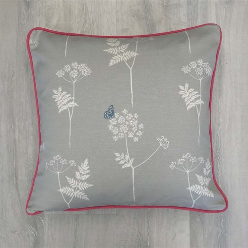 Cow Parsley - Clay, Cornflower - contrast piping