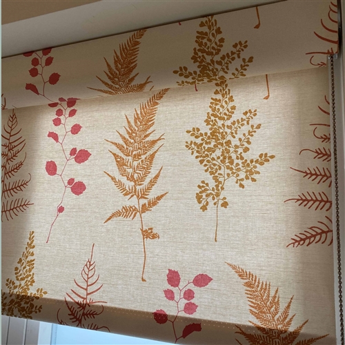 Roller Blind & pelmet - Fine Foliage (W: 88cm x D: 120cm) - Was £450, NOW £380.00