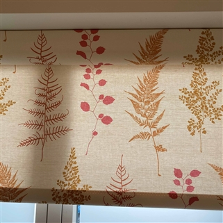 Roller Blind & pelmet - Fine Foliage (W: 88cm x D: 120cm) - Was £450, NOW £380.00
