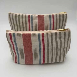 Lapland Stripe - Wash Bag - Pigeon, Forget-me-not, Damson