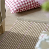 Stripe and Dash Rug - Mouse, Cranberry