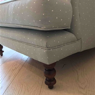 Traditional Armchair with fixed back - Plain Dotty - Duck Egg - £2,863, NOW £2,200