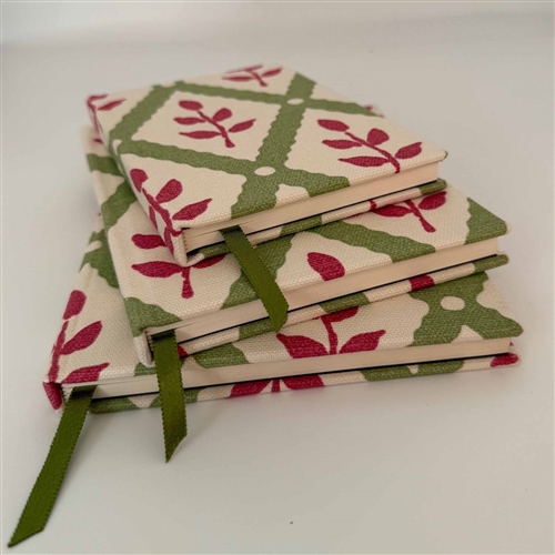 Lattice Leaf Notebook - Moss, Damson