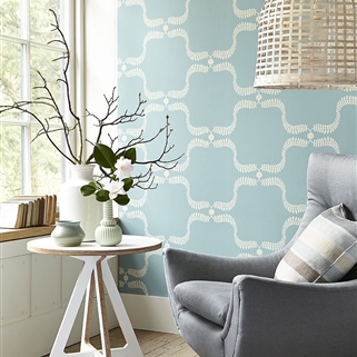 Up the Garden Path - Wall Covering - Teal