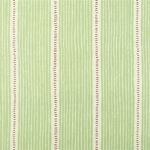 Stripe & Dash - Apple Green, Raspberry - remnants
