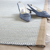 Stripe and Dash Rug - Smoke, Cornflower