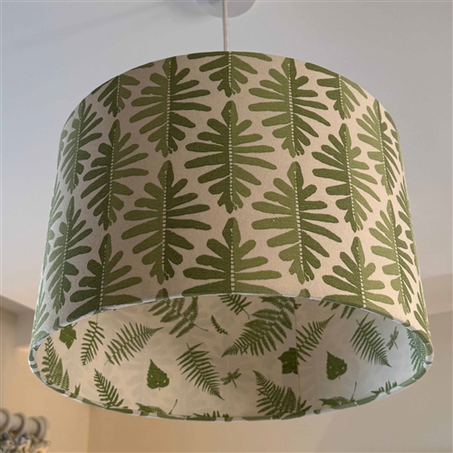 Wild Fern - Moss - contrast lining - drum, ceiling