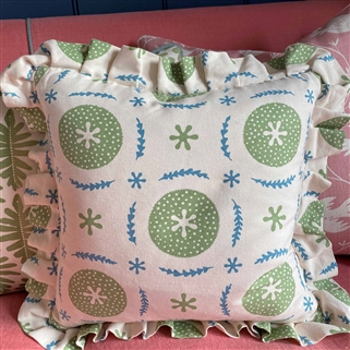 Berries and Leaves Moss, Light Indigo - square - Was £113, Now £90