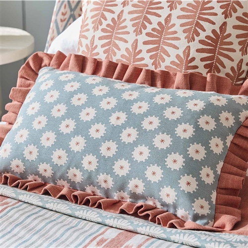 May Blossom - Smoke, Light Peach - rectangle - contrast frill