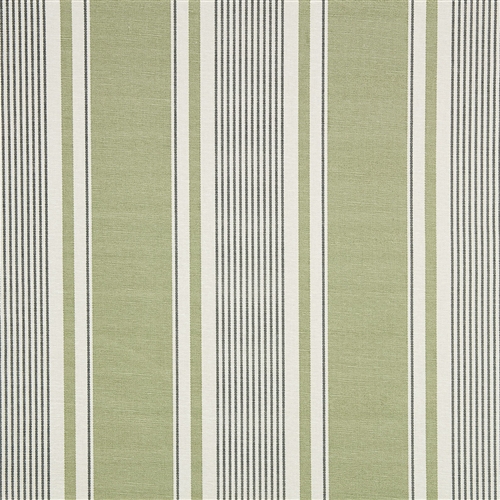 French Ticking - Field Green, Charcoal - remnants