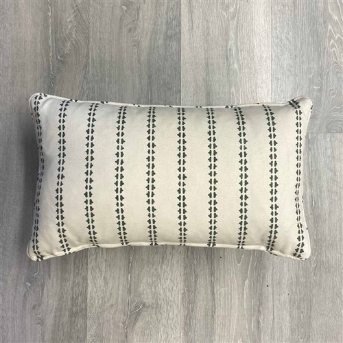 Simple Ticking Detail - Lichen - rectangular