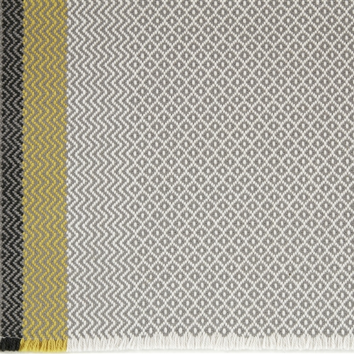 Geometric Rug - Grey, Saffron, Winter 