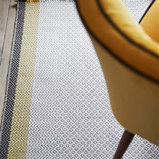 Geometric Rug - Grey, Saffron, Winter 