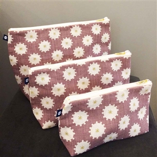 May Blossom - Wash Bag - Plum, Light Kale