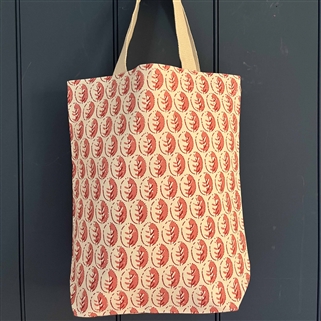Tote Bag - Little Leaf, Raspberry and Stockholm Stripe, Damson, Scree, Winter 