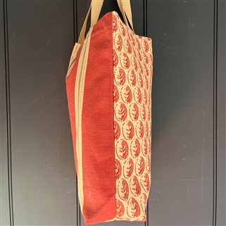 Tote Bag - Little Leaf, Raspberry and Stockholm Stripe, Damson, Scree, Winter 