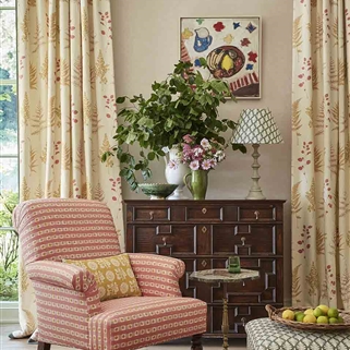 Pair of Curtains - Fine Foliage - For each pair: Was £1,780, NOW £1,068