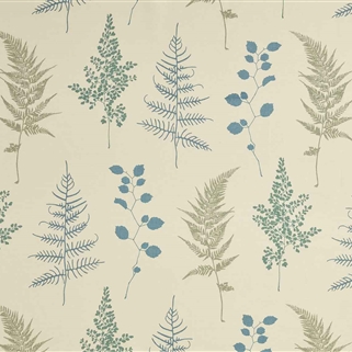 Fine Foliage - Duck Egg, Smoke, Light Indigo, Soft Cornflower - Cut Lengths