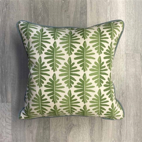 Wild Fern - Moss - square, contrast piping