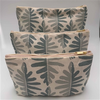 Wild Fern - Wash Bag - Duck Egg, Smoke