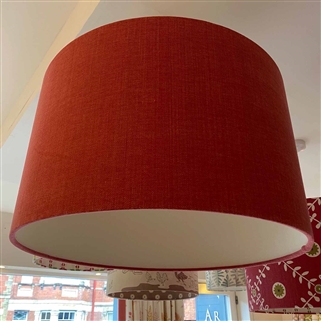 Plain Linen Union, Damson & contrast lining, Plain Linen Union, Cream - drum, lamp - Was £327 NOW £225