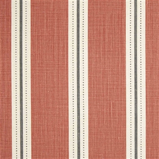 Stockholm Stripe - Terracotta, Charcoal, Winter - By the metre