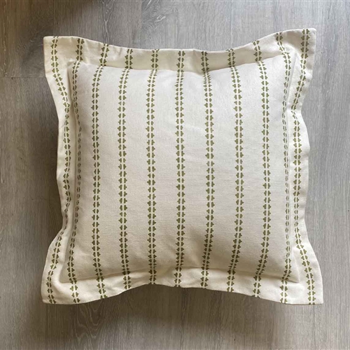 Simple Ticking Detail - Kale - square - Was £90, Now £72