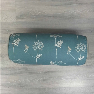 Cow Parsley - Teal, Pigeon - small bolster