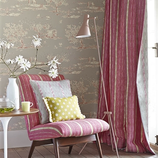 For the Love of Rose - Wallpaper - Clay, Damson 