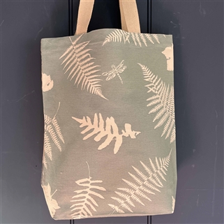 Tote Bag - Fern & Dragonfly, Smoke and Scandi Stripe, Cool 