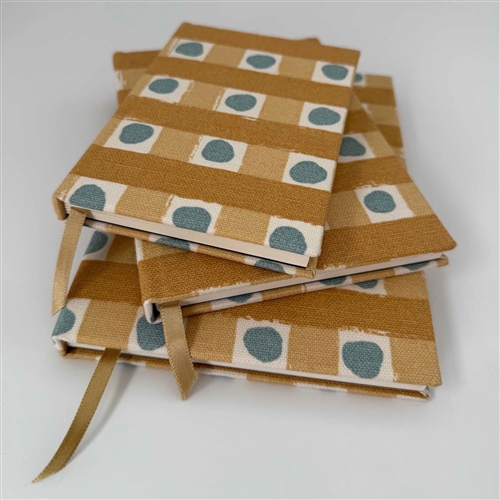 Dotty Check Notebook - Soft Ochre, Ochre, Smoke