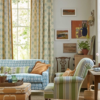 Sapperton Armchair - French Ticking - Was £2,526 - NOW £2,022