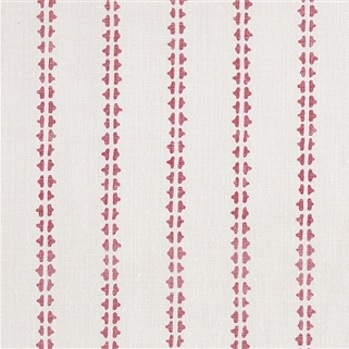 Simple Ticking Detail - Soft Raspberry - Cut Lengths