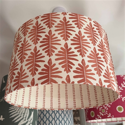 Wild Fern - Peach - contrast lining - drum, ceiling