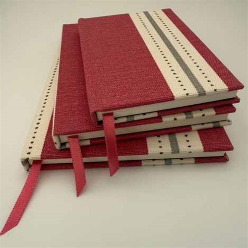 Stockholm Stripe Notebook - Damson, Scree, Winter