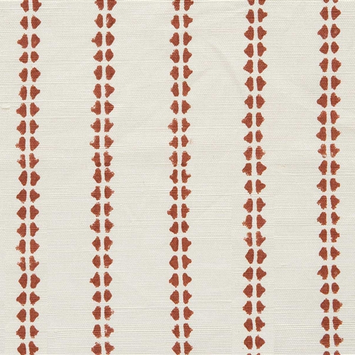 Simple Ticking Detail - Terracotta - Cut Lengths