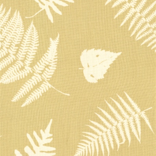 Fern and Dragonfly - Hay - By the metre