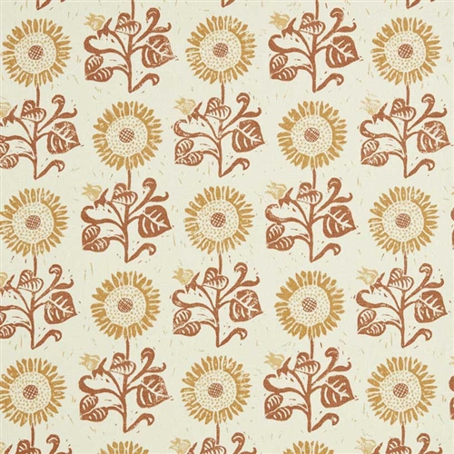 Sunflower Detail - Peach, Soft Day Lily, Day Lily - By the Metre