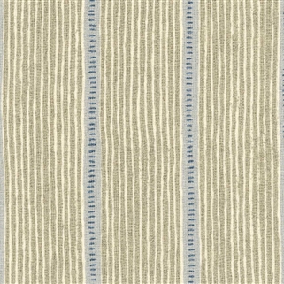 Stripe and Dash - Stone, Duck Egg, Denim - Cut Lengths