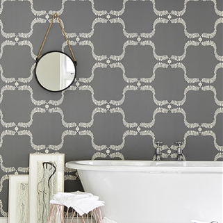 Up the Garden Path - Wall Covering - Charcoal 