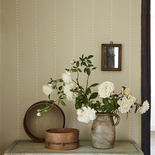 Spotty Stripe - Wall Covering - Limestone