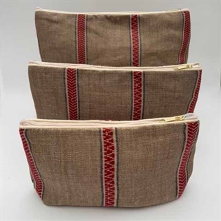 Nordic Stripe - Wash Bag - Reindeer, Raspberry