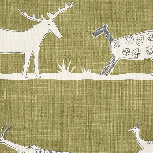 Wild and Free - Kale, Charcoal - Cut Lengths