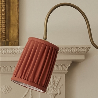 Plain Linen Union - Terracotta - Bespoke Pleated, ceiling - Was £174, NOW £104